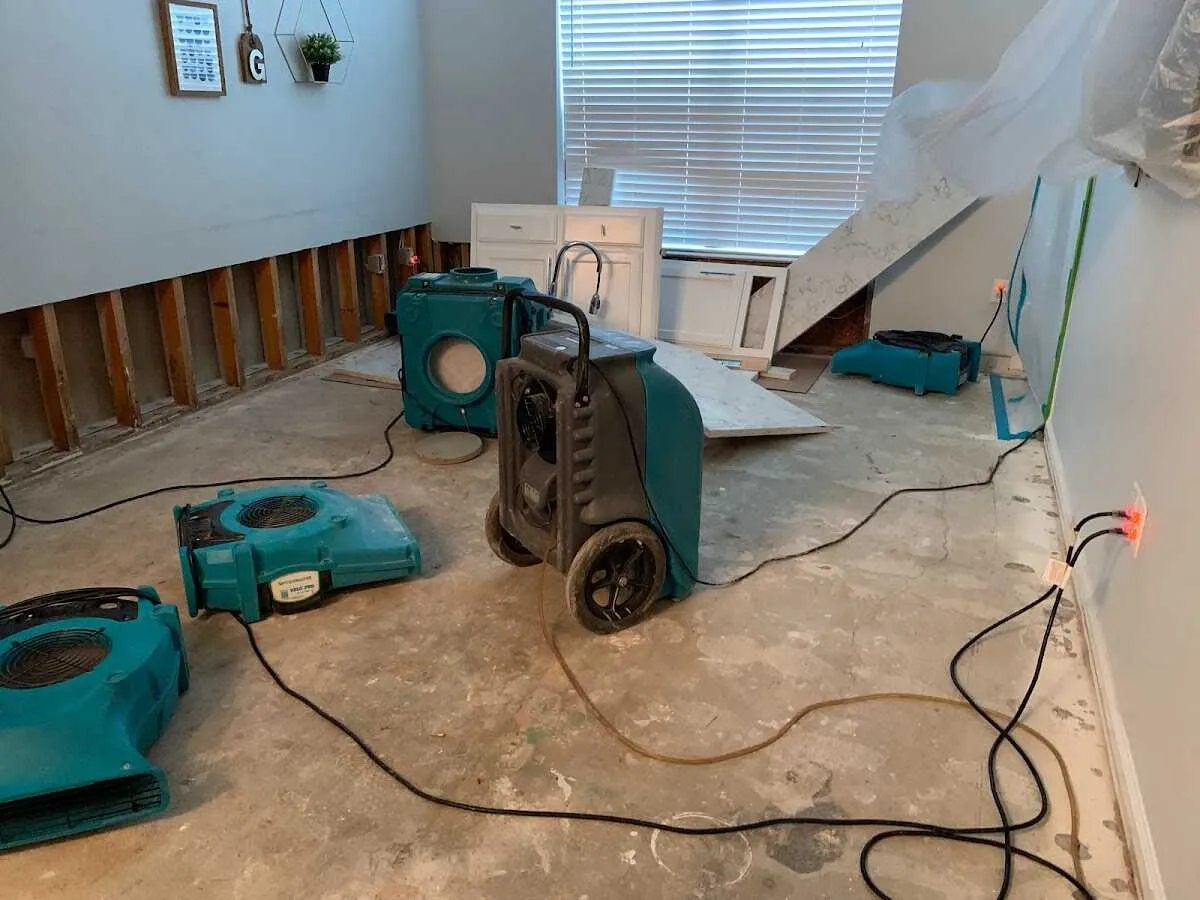Dehumidifier in flood-cut room for Water Extraction & Removal in Crestwood